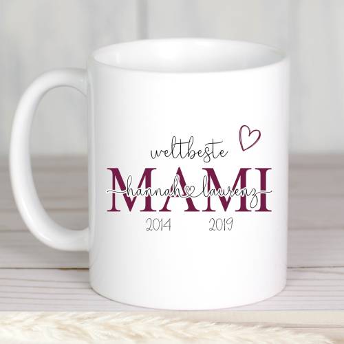 Einzigartiges Geschenk Mama Kaffeetasse weltbeste Mami Tasse personalisiert