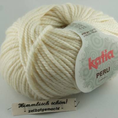 Katia Peru kuschelige einfarbige Wolle mit Alpaka in Farbe 3, wollweiß
