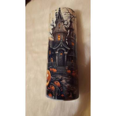 Edelstahl-Becher, Thermobecher, Tumbler 20 oz, Halloween 3;-sublimiert