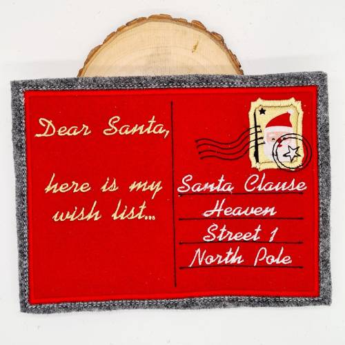 Stickdatei Postkarte Santa Clause ITH
