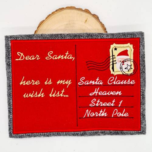 Stickdatei Postkarte Santa Clause ITH