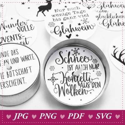 Teelicht-Botschaften Advent für die Vorweihnachtszeit, magische Teelichter als DIY-Adventszauber Ideal als kleines DIY