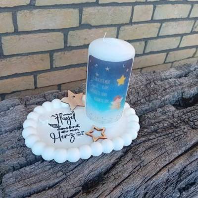 Erinnerungskerze Kleiner Engel Trostlicht Sternenkind für deine Gedenkecken