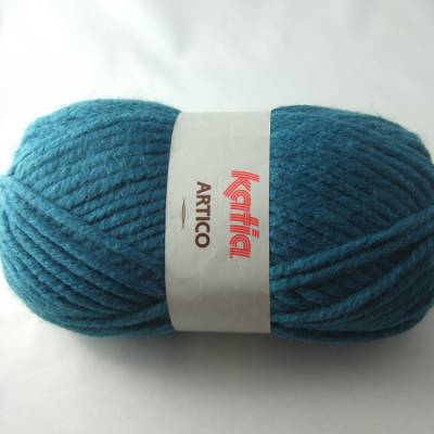 Katia Artico dickes einfarbiges Garn in Farbe 26, petrol
