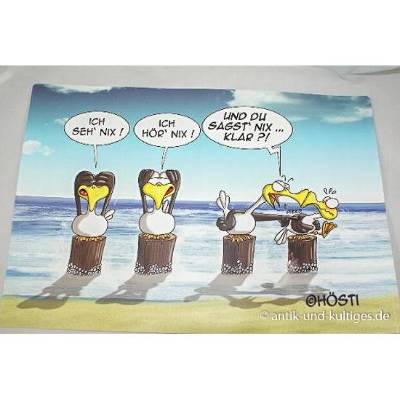 Lustiges Hösti Platzset Du sagst nix – Maritimes Tischset Möwen 44x30 cm abwaschbar