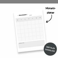 Planer deutsch A4 | Tagesplaner | Wochenplaner | Monatsplaner | Druckvorlage zum Selberdrucken | Digitaler Download Bild 4