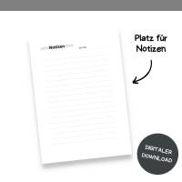 Planer deutsch A4 | Tagesplaner | Wochenplaner | Monatsplaner | Druckvorlage zum Selberdrucken | Digitaler Download Bild 7