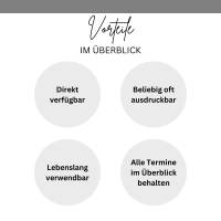 Planer deutsch A4 | Tagesplaner | Wochenplaner | Monatsplaner | Druckvorlage zum Selberdrucken | Digitaler Download Bild 8