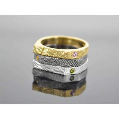 Ringset oder Einzelring Fingerabdruck 