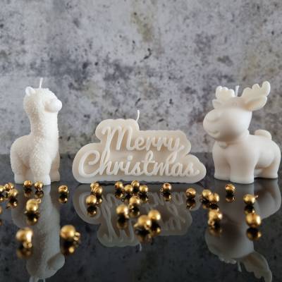 Weihnachtskollektion Kerzen | Weihnachtskerzen I Sojawachskerzen | Tischdekoration | Nussknacker I Schneemann