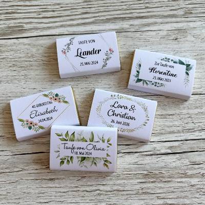 Gastgeschenk Taufe | Schokolade Schokotafel Vollmilch | personalisiert