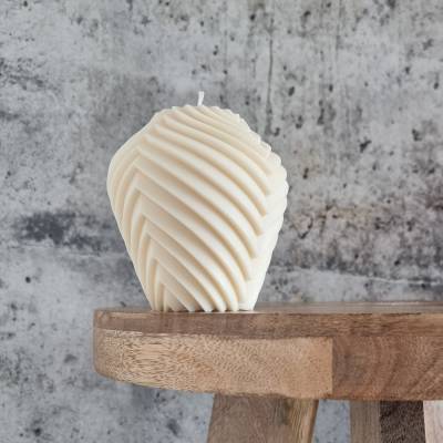 Geometrische Design-Kerze aus Sojawachs | Origami Kerzen l Groß I Minimalistische Deko | Handgefertigt