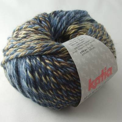 Katia Montblanc schöne Multicolorwolle in Farbe 76, jeansblau