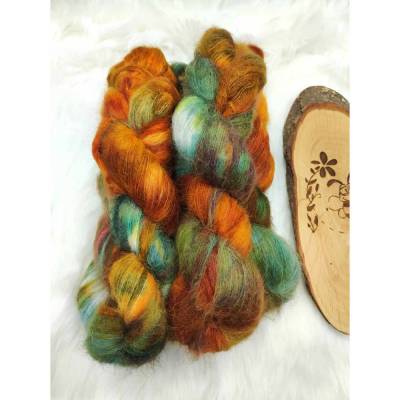 Handgefärbte Wolle Alpaka Suri