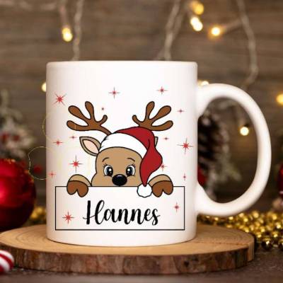 Weihnachts Tasse Weihnachten Elch Geschenk  Freunde Familie Mama
