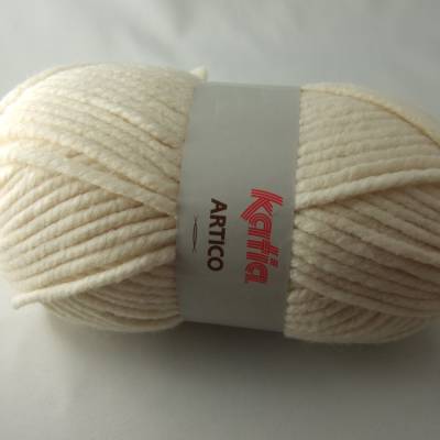 Katia Artico dickes einfarbiges Garn in Farbe 3, wollweiß