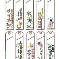 Stickdatei Weihnachten Advent Etuis Stifteetui schmal für einen oder zwei Kugelschreiber Bild 2