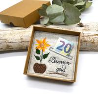 Stickdatei Grünpflanze Wunscherfüller Geld verschenken Bild 2