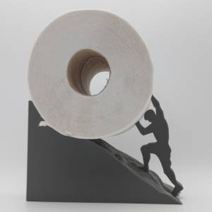Sisyphos / Toilettenpapierhalter / Toilettenpapier / Toilettenrollenhalter / Ersatzrollenhalter ohne Bohren / WC Bad Bild 1