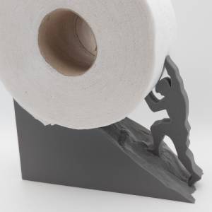 Sisyphos / Toilettenpapierhalter / Toilettenpapier / Toilettenrollenhalter / Ersatzrollenhalter ohne Bohren / WC Bad Bild 2