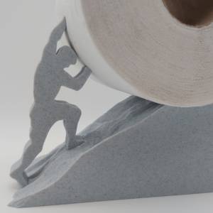 Sisyphos / Toilettenpapierhalter / Toilettenpapier / Toilettenrollenhalter / Ersatzrollenhalter ohne Bohren / WC Bad Bild 4