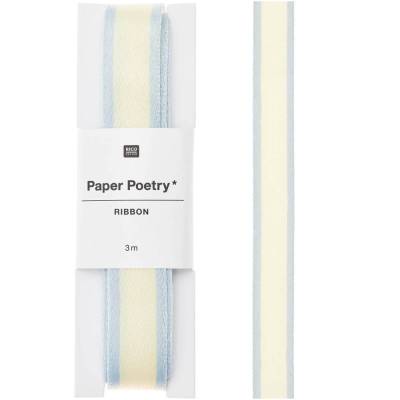 Webband Duo Streifen gelb/salbei 3 m x 16 mm