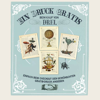RABATT SET - 4 Drucke Set - Steampunk Dark Academia Drucke auf antiken viktorianischen Buchseiten