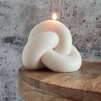 XXL Knotenkerze - Stylisch und Ästhetisch I Handgefertigte I Sojawachskerze I Geschenkidee I Wohnkultur 