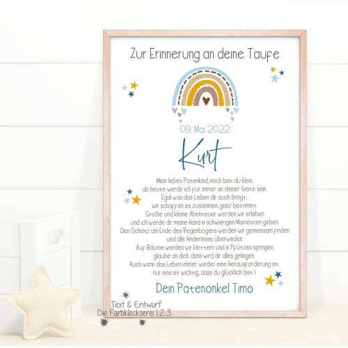 Patengeschenk Patenkind, Taufe  Taufgeschenk.personalisiert