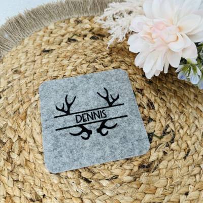 Personalisierter Filzuntersetzer aus 100% Wollfilz – viele Farben & Aufdrucke