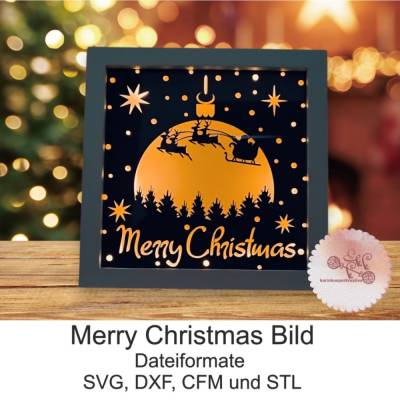 Plotter, Laser  und 3D-Druck  Merry Christmas Bild