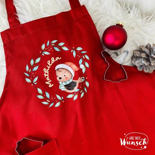 Personalisierte Kinderschürze | Kochschürze Kinder | Plätzchen backen | Schürze für Kind | Geschenk zum Nikolaus | Weihn