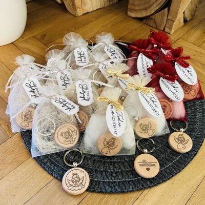 Schutzengel Engel Schlüsselanhänger Holz Glücksbringer Glück Geschenk Weihnachten Geburtstag Adventskalenderfüllung 