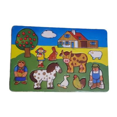 Vintage Kinderpuzzle 80er gebraucht – Zoo, Bauernhof & Teich für Kleinkinder ab 3 Jahre