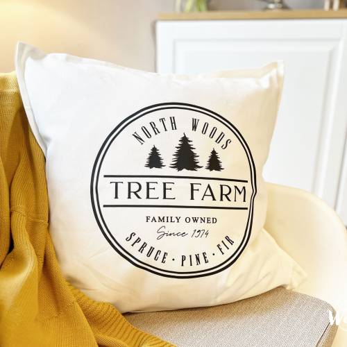Kissenbezug | Tree | 50x50cm | Skandi | Kissenhülle | Baumwolle | Boho | Skandinavisch | Geschenk | Weihnachten | Landha