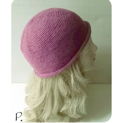 Klassische Mütze; HäkelHut; Kappe / mattes Lila / Gr.: M