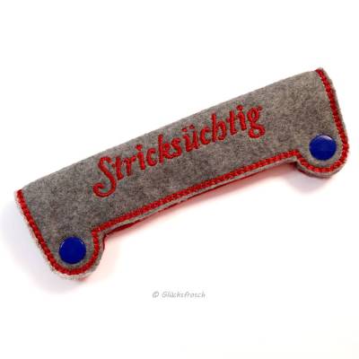 Nadelgarage für 15 cm Sockenstricknadeln aus Filz – Aufbewahrungshülle 