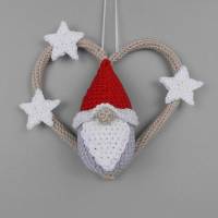 Weihnachts-Gnom Dekohänger aus Wollresten - einfach auch für Anfänger Bild 2