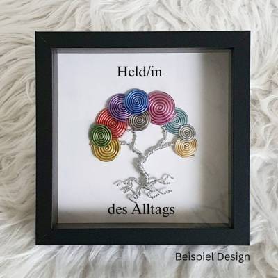 Erinnerungsgeschenk als Drahtbaum/ Mini Drahtschneckenbaum Geschenk/ Lehrerabschied/ Lehrergeschenk/ Schulabschied