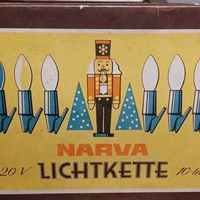 DDR - Weihnachtsbaumbeleuchtung - Narva Lichterkette - 10-teilig