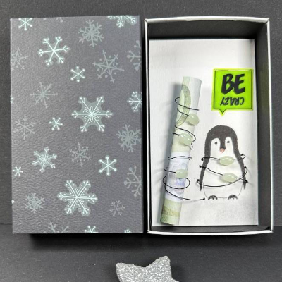 witzige Geschenkverpackung Geldgeschenk glow-in-the-dark