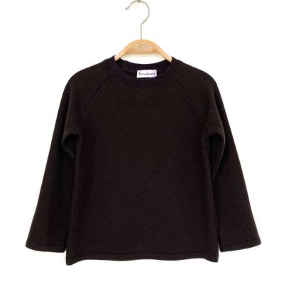 Kaschmirpullover Größe 104 dunkelbraun / Upcycling Kinderpullover aus 100% recyceltem Kaschmir
