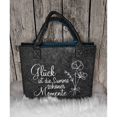 Filztaschen | Geschenk | bunt | robuste Filztasche mit Spruch