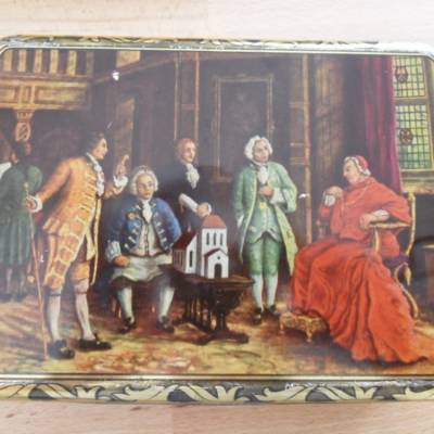 Alte Klapp-Blechkiste. Deutsche Mazena-Werke