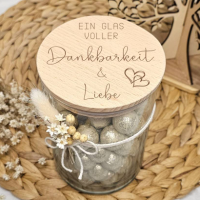 Dankbarkeitsglas | Kleines Dankeschön | Geschenkidee Vielen Dank | Abschiedsgeschenk | Vorratsglas | Kollegin Freundin