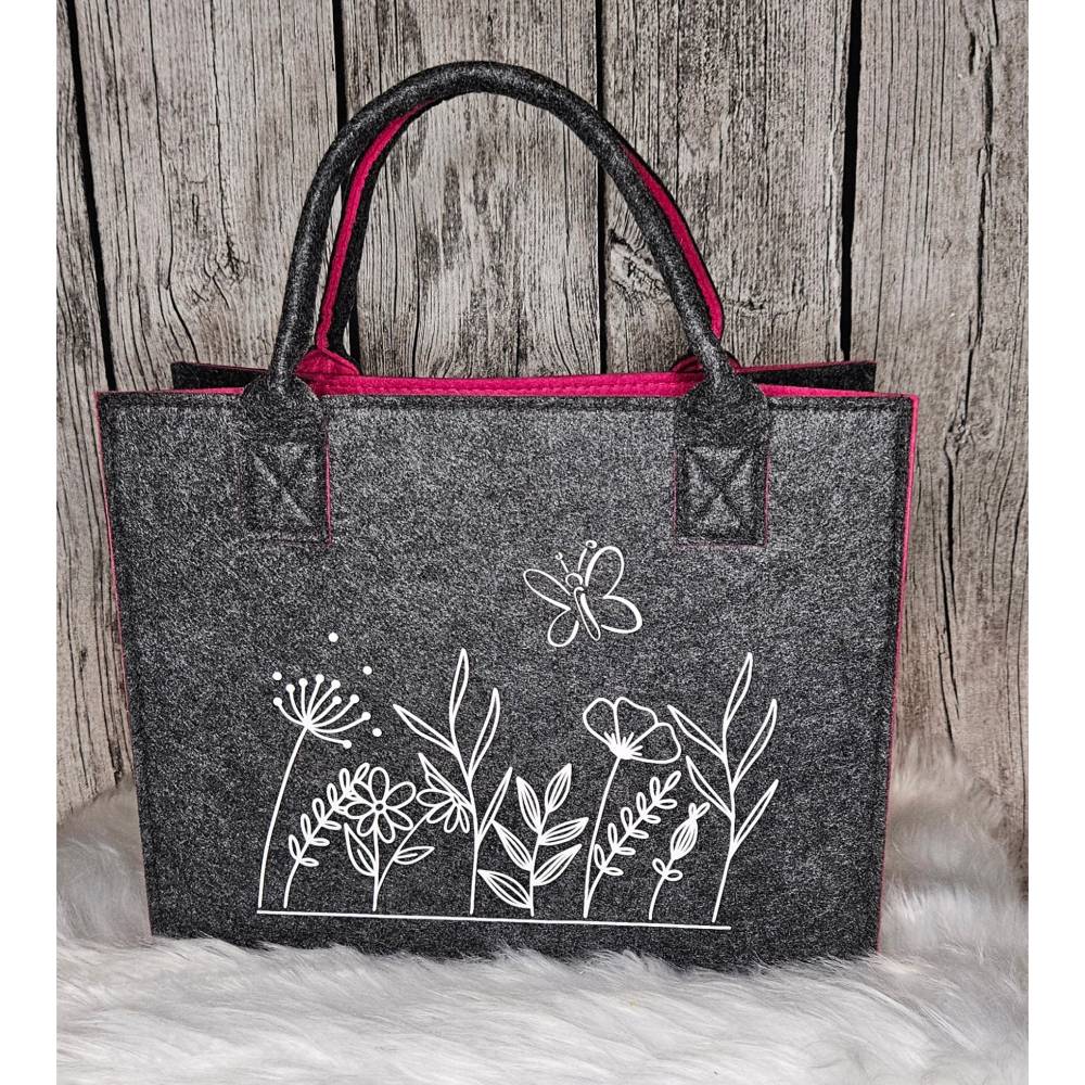 Filztaschen Geschenk bunt robuste Filztasche mit einer