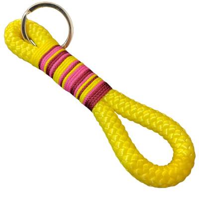 Schlüsselanhänger handgefertigt der Marke AlsterStruppi in gelb, buntes Takelgarn