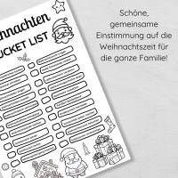 Weihnachten Bucket List für die ganze Familie zum Ausdrucken, Weihnachtsaktivitäten Checkliste Bild 4