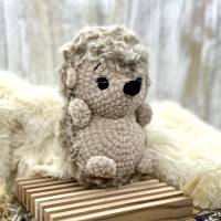 Gehäkelter Igel in Beige als kuscheliger Begleiter für Babys und Kinder Bild 1