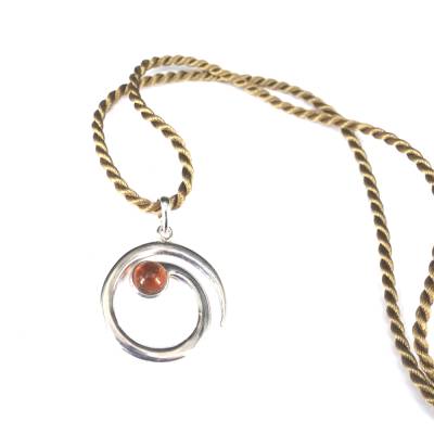 Sterling Spiralanhänger mit Citrin Cabochon